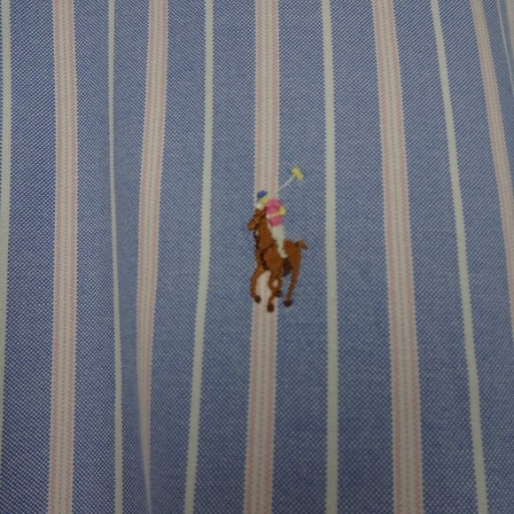 Ralph Lauren Classic Fit Striped Button Down Shirt Men's Size XL Short Sleeve - Picture 3 of 6